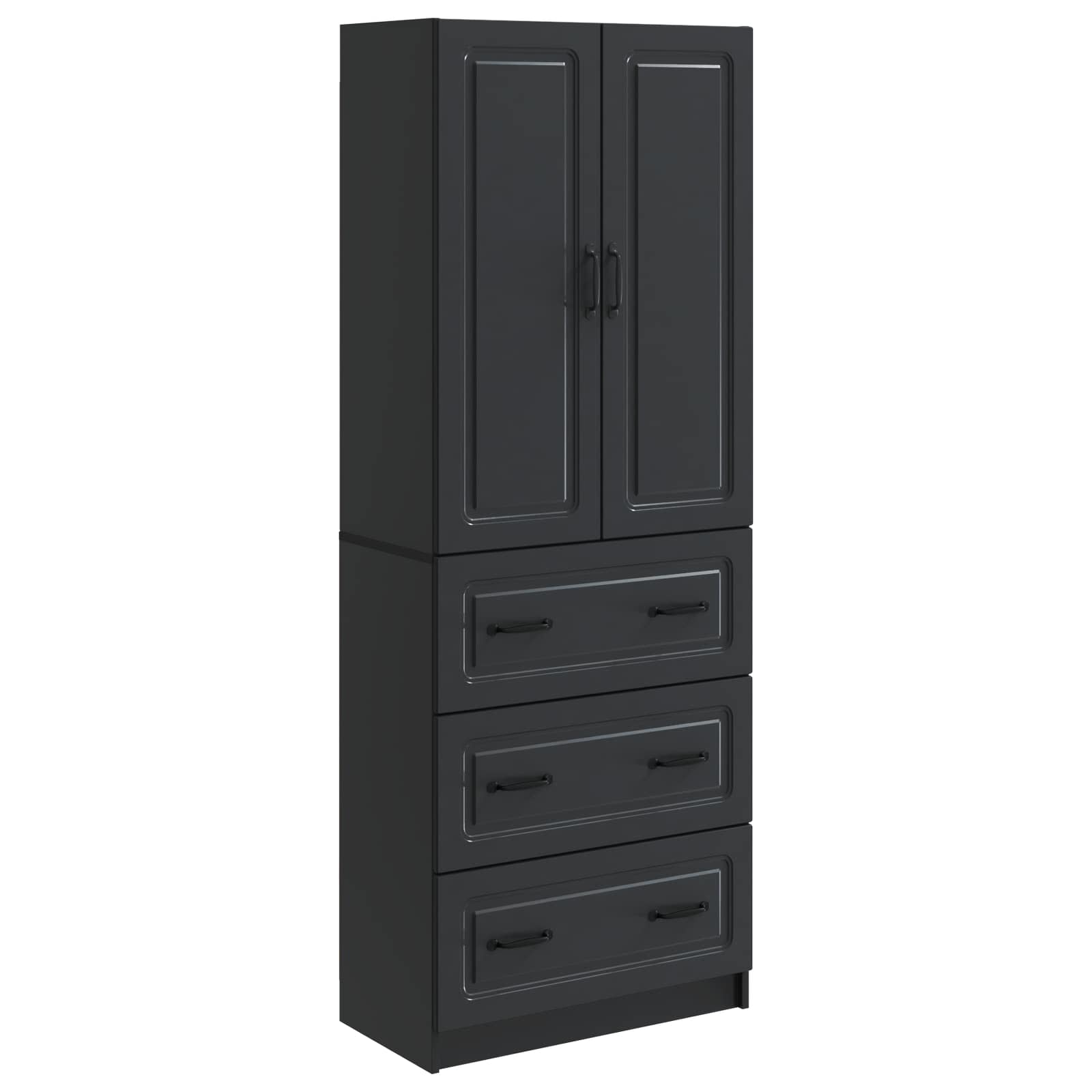 Σέτ Ντουλαπιών 2 pcs Μαύρο 66 x 34,5 x 87 εκ. - Pakobazaar