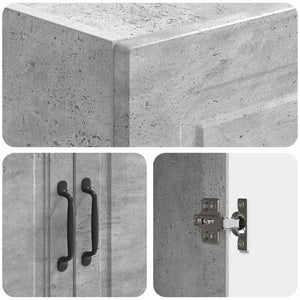 Σέτ Ντουλαπιών 2 pcs Γκρι Σκυροδέματος 66 x 34,5 x 87 εκ. - Pakobazaar