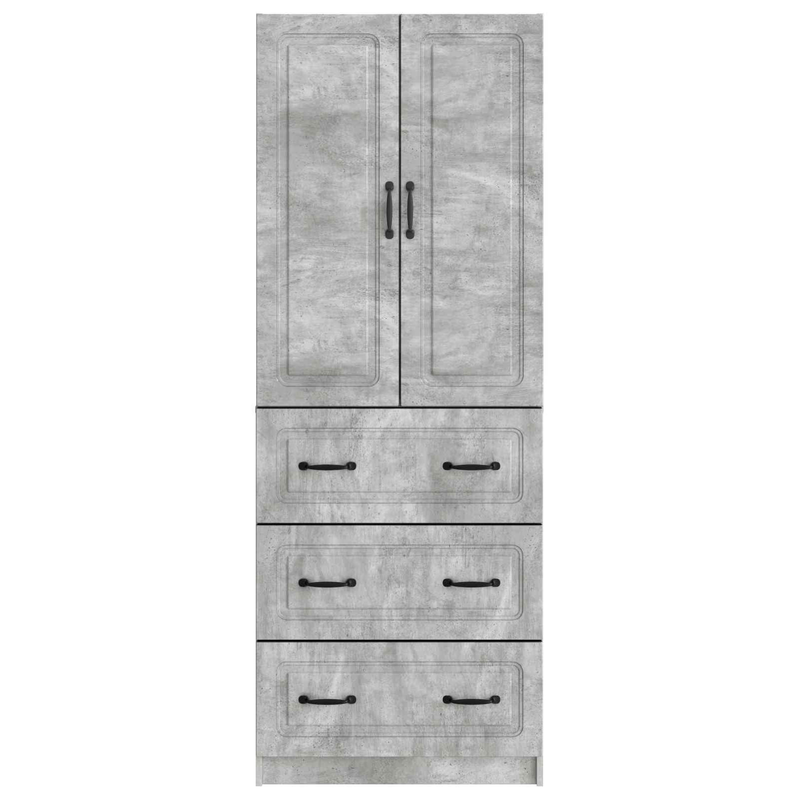 Σέτ Ντουλαπιών 2 pcs Γκρι Σκυροδέματος 66 x 34,5 x 87 εκ. - Pakobazaar