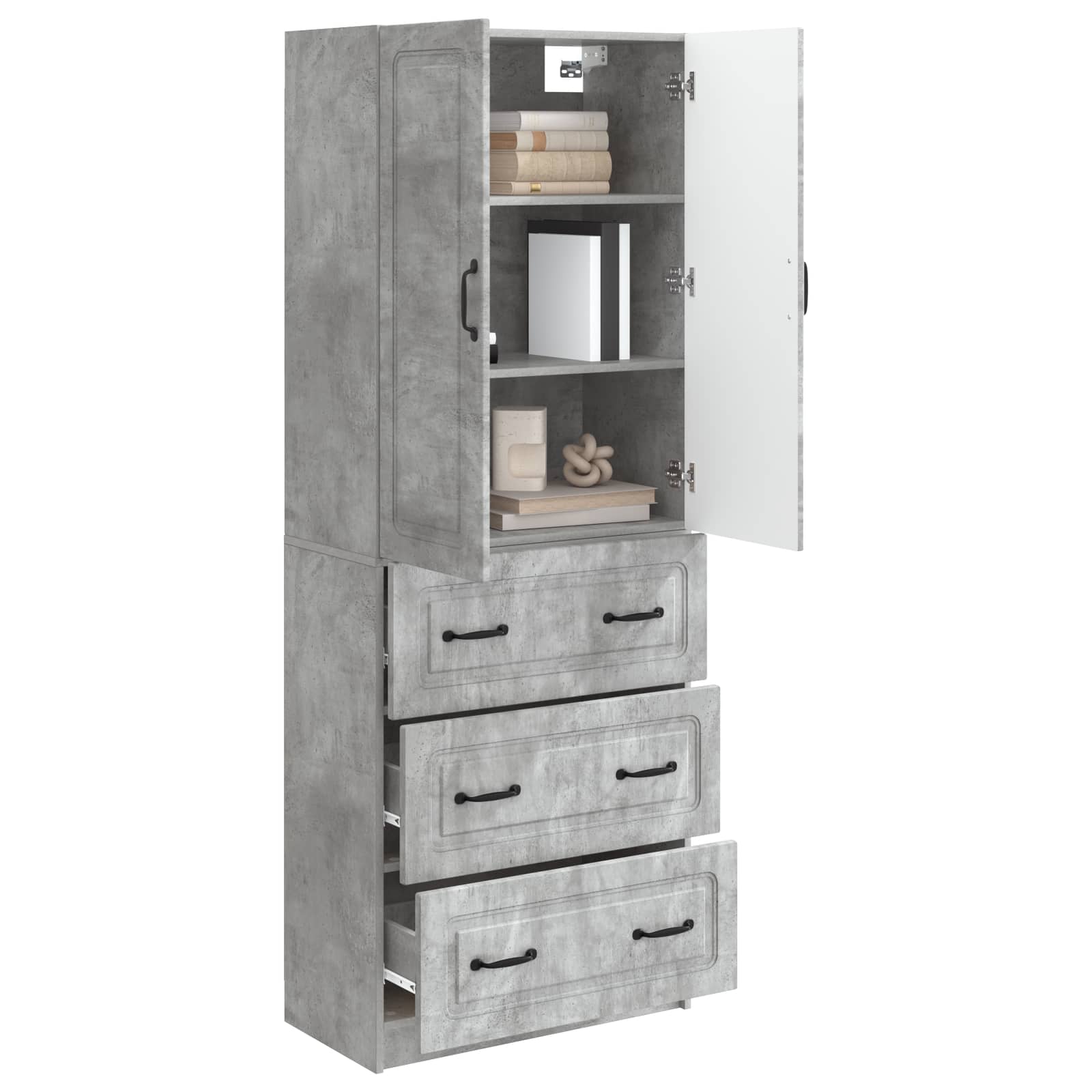 Σέτ Ντουλαπιών 2 pcs Γκρι Σκυροδέματος 66 x 34,5 x 87 εκ. - Pakobazaar