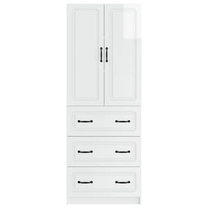 Σέτ Ντουλαπιών 2 pcs Γυαλιστερό Λευκό 66 x 34,5 x 87 εκ. - Pakobazaar