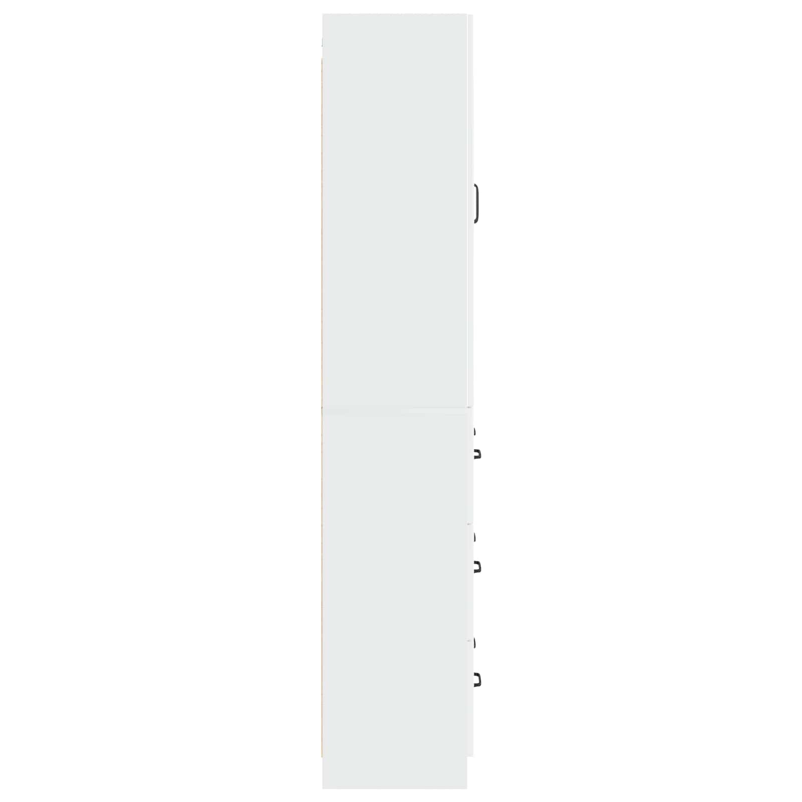 Σέτ Ντουλαπιών 2 pcs Γυαλιστερό Λευκό 66 x 34,5 x 87 εκ. - Pakobazaar