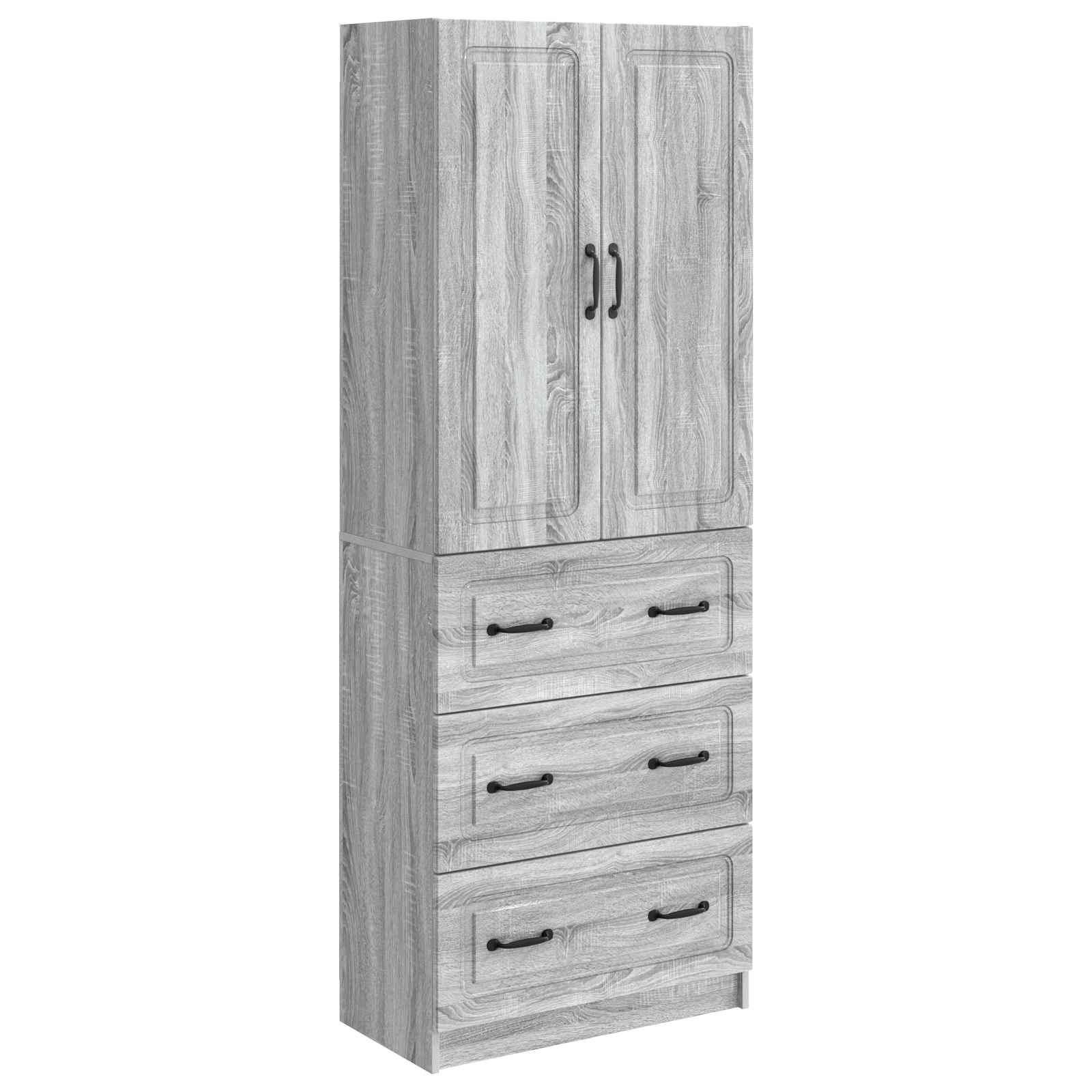 Σέτ Ντουλαπιών 2 pcs Γκρι Sonoma 66 x 34,5 x 87 εκ. - Pakobazaar