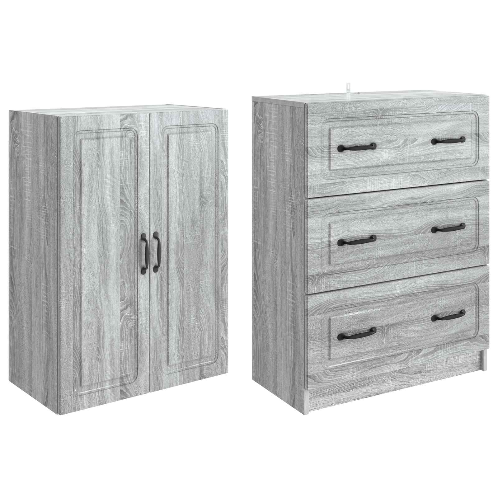 Σέτ Ντουλαπιών 2 pcs Γκρι Sonoma 66 x 34,5 x 87 εκ. - Pakobazaar