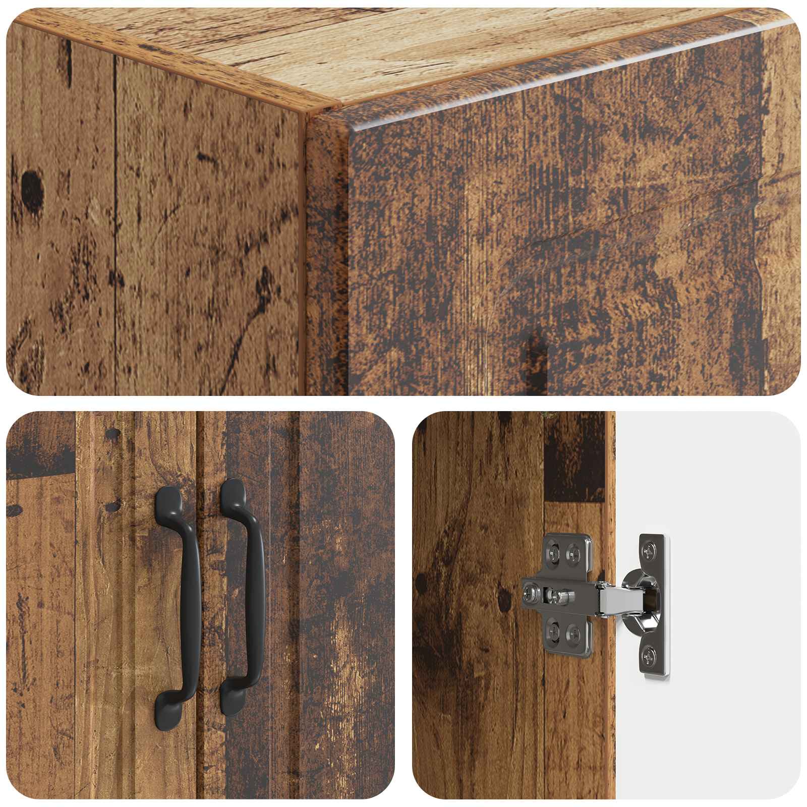 Σέτ Ντουλαπιών 2 pcs Παλαιωμένο ξύλο 66 x 34,5 x 87 εκ. - Pakobazaar