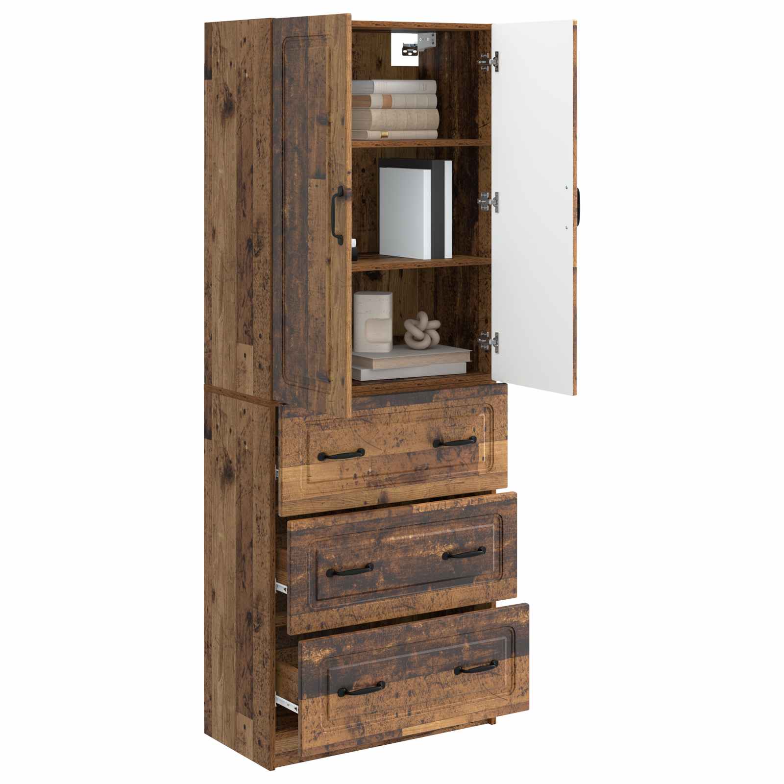 Σέτ Ντουλαπιών 2 pcs Παλαιωμένο ξύλο 66 x 34,5 x 87 εκ. - Pakobazaar