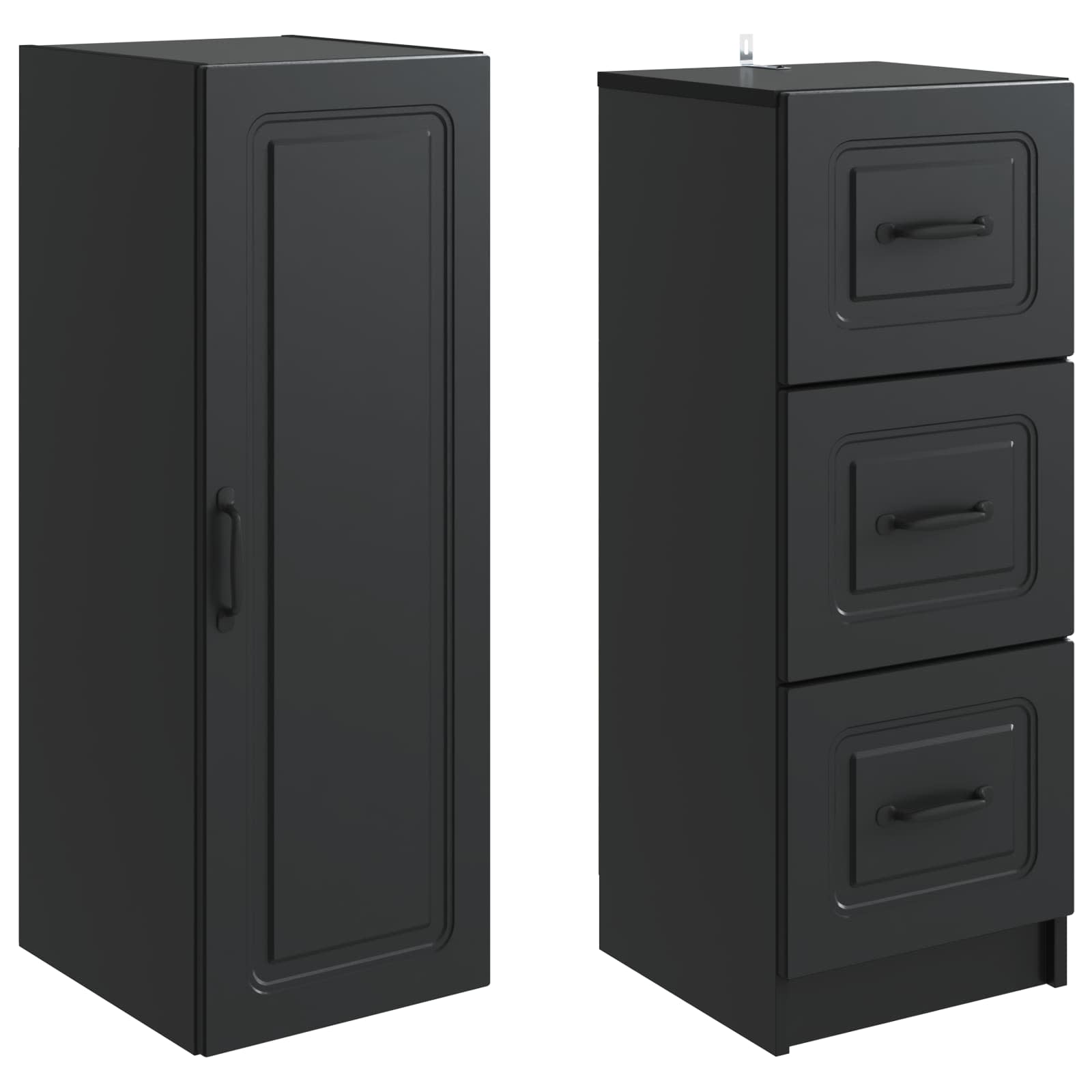 Σέτ Ντουλαπιών 2 pcs Μαύρο 33 x 34,5 x 87 εκ. - Pakobazaar