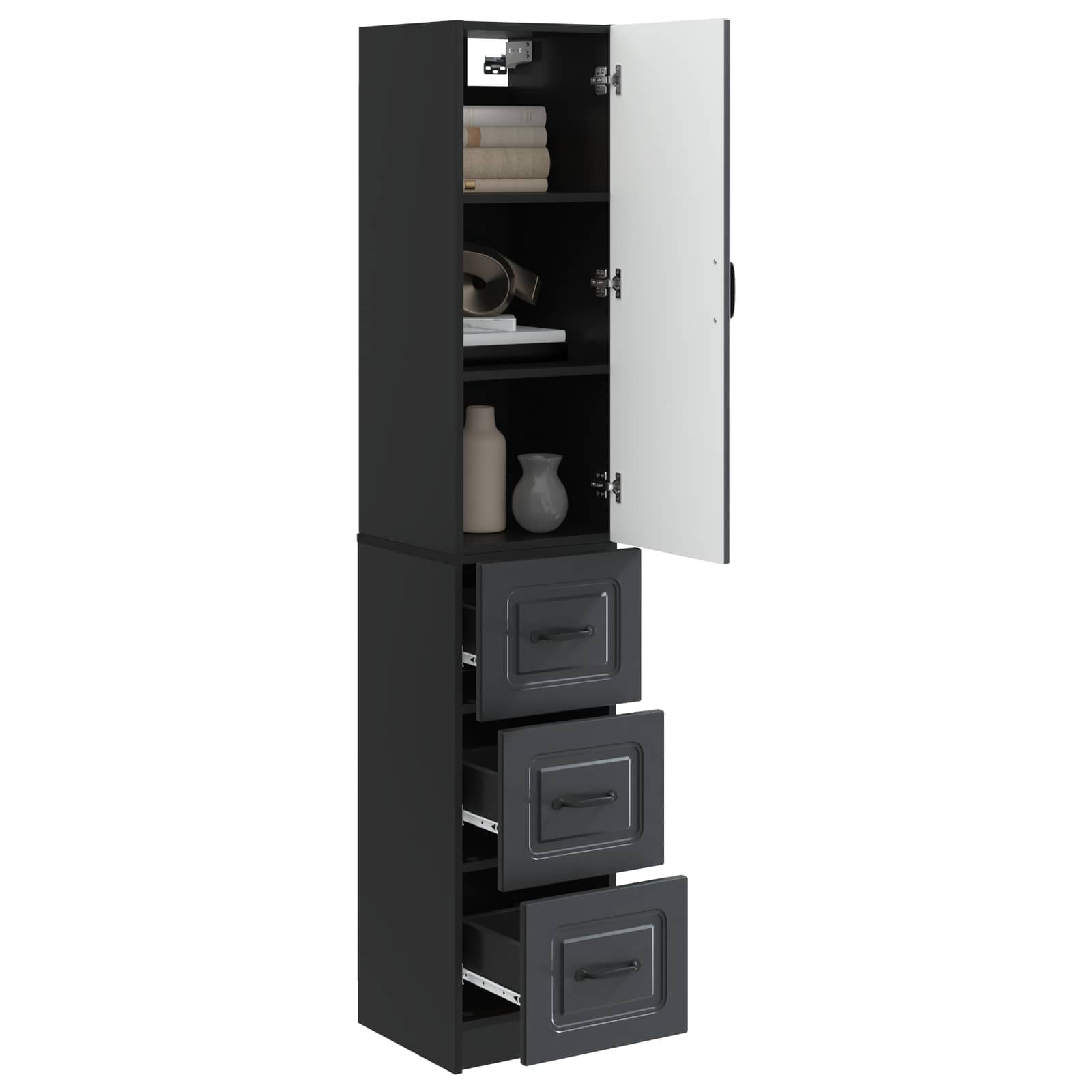 Σέτ Ντουλαπιών 2 pcs Μαύρο 33 x 34,5 x 87 εκ. - Pakobazaar