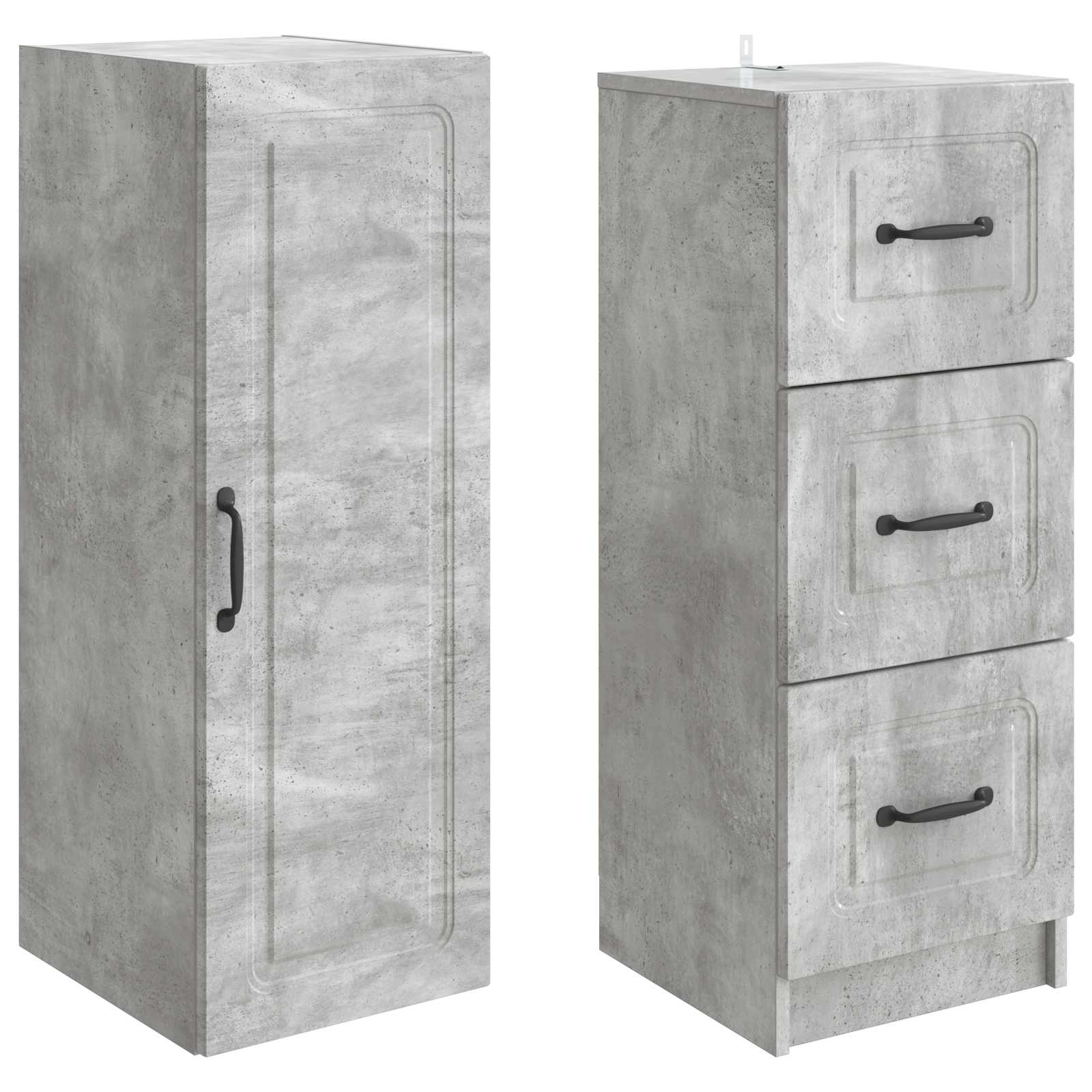Σέτ Ντουλαπιών 2 pcs Γκρι Σκυροδέματος 33 x 34,5 x 87 εκ. - Pakobazaar