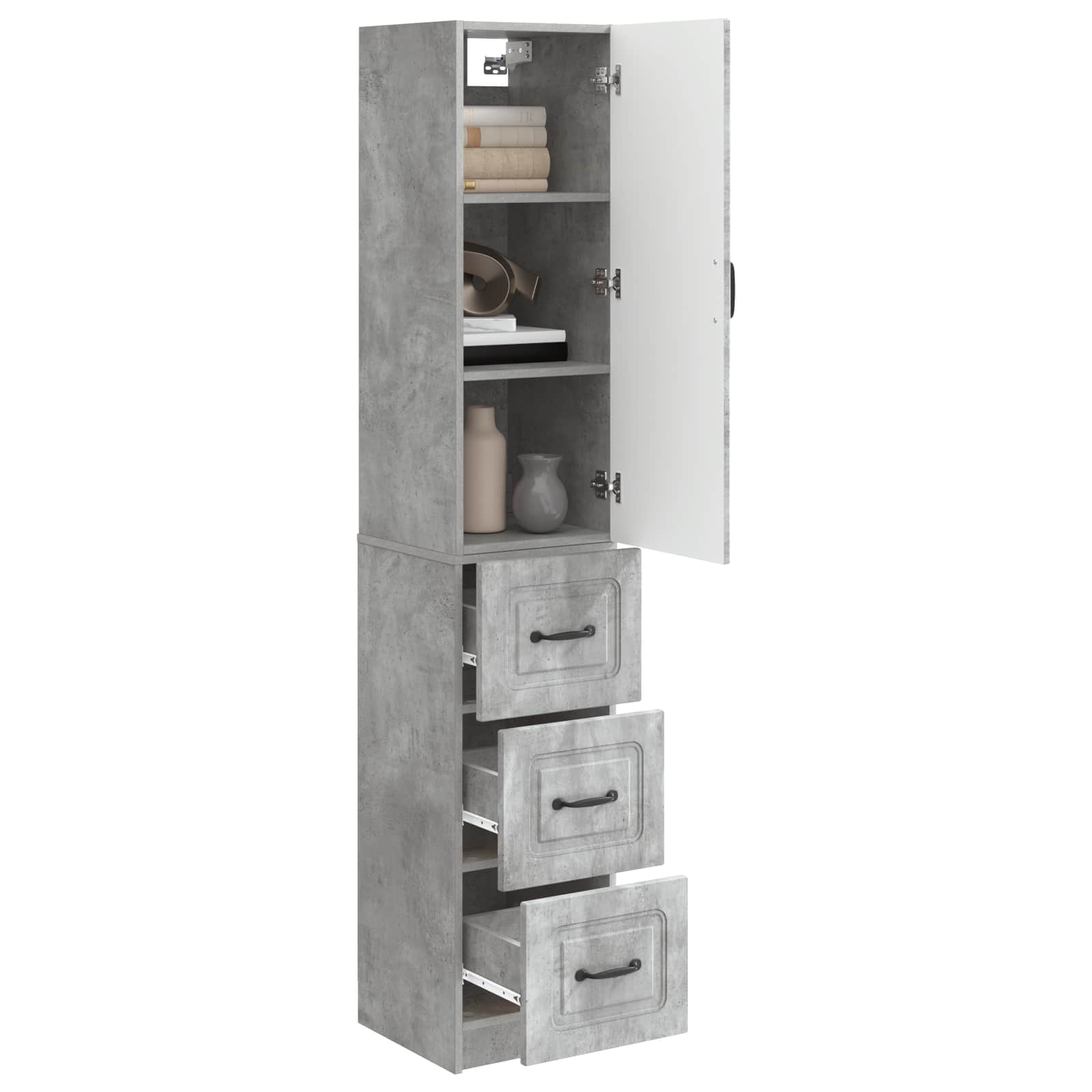 Σέτ Ντουλαπιών 2 pcs Γκρι Σκυροδέματος 33 x 34,5 x 87 εκ. - Pakobazaar