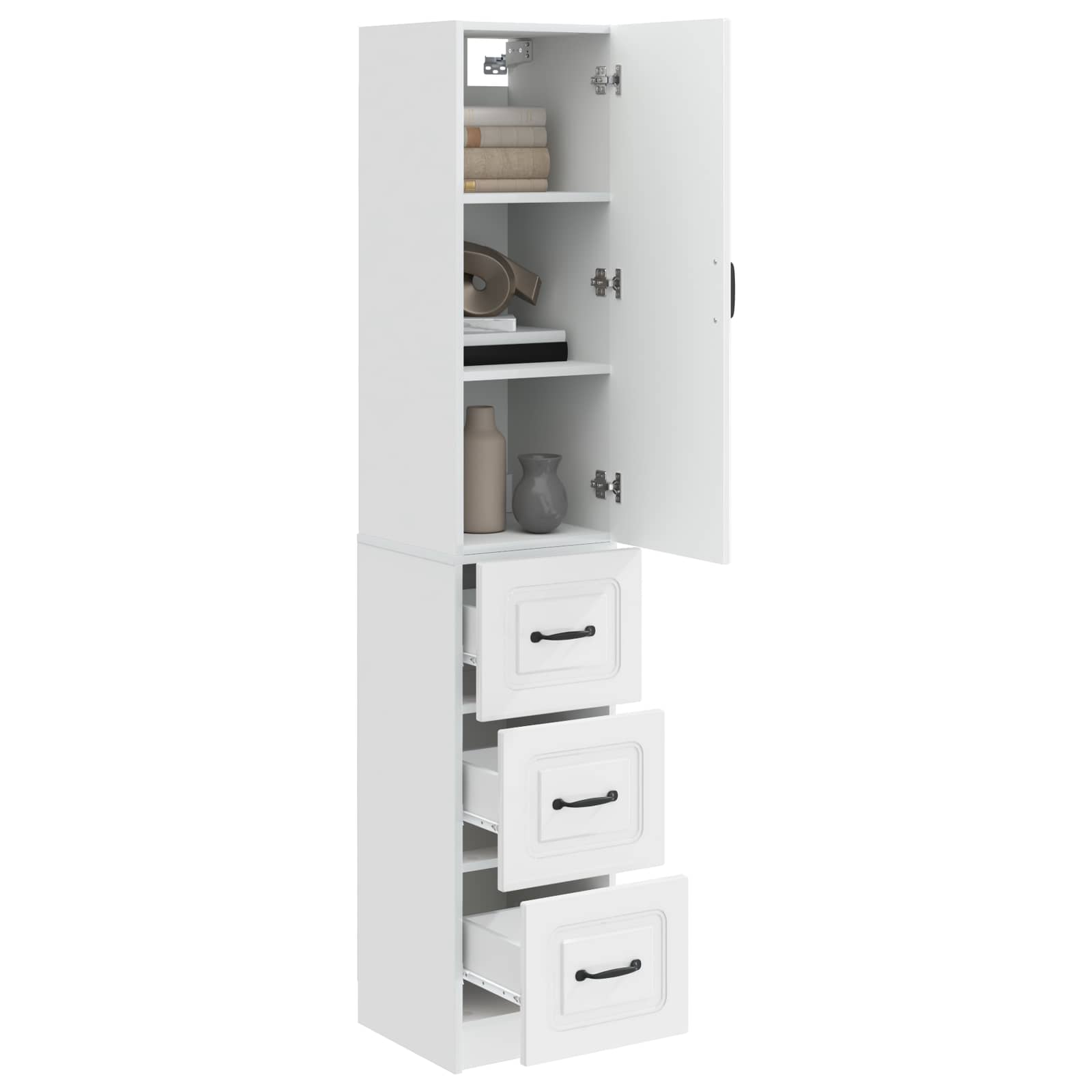 Σέτ Ντουλαπιών 2 pcs Γυαλιστερό Λευκό 33 x 34,5 x 87 εκ. - Pakobazaar