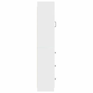 Σέτ Ντουλαπιών 2 pcs Γυαλιστερό Λευκό 33 x 34,5 x 87 εκ. - Pakobazaar
