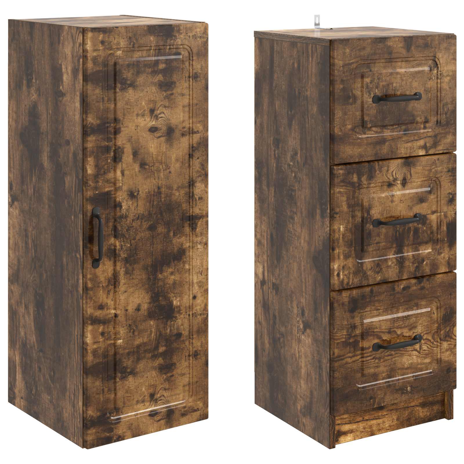 Σέτ Ντουλαπιών 2 pcs Καπνισμένο Ξύλο Δρυός 33 x 34,5 x 87 εκ. - Pakobazaar