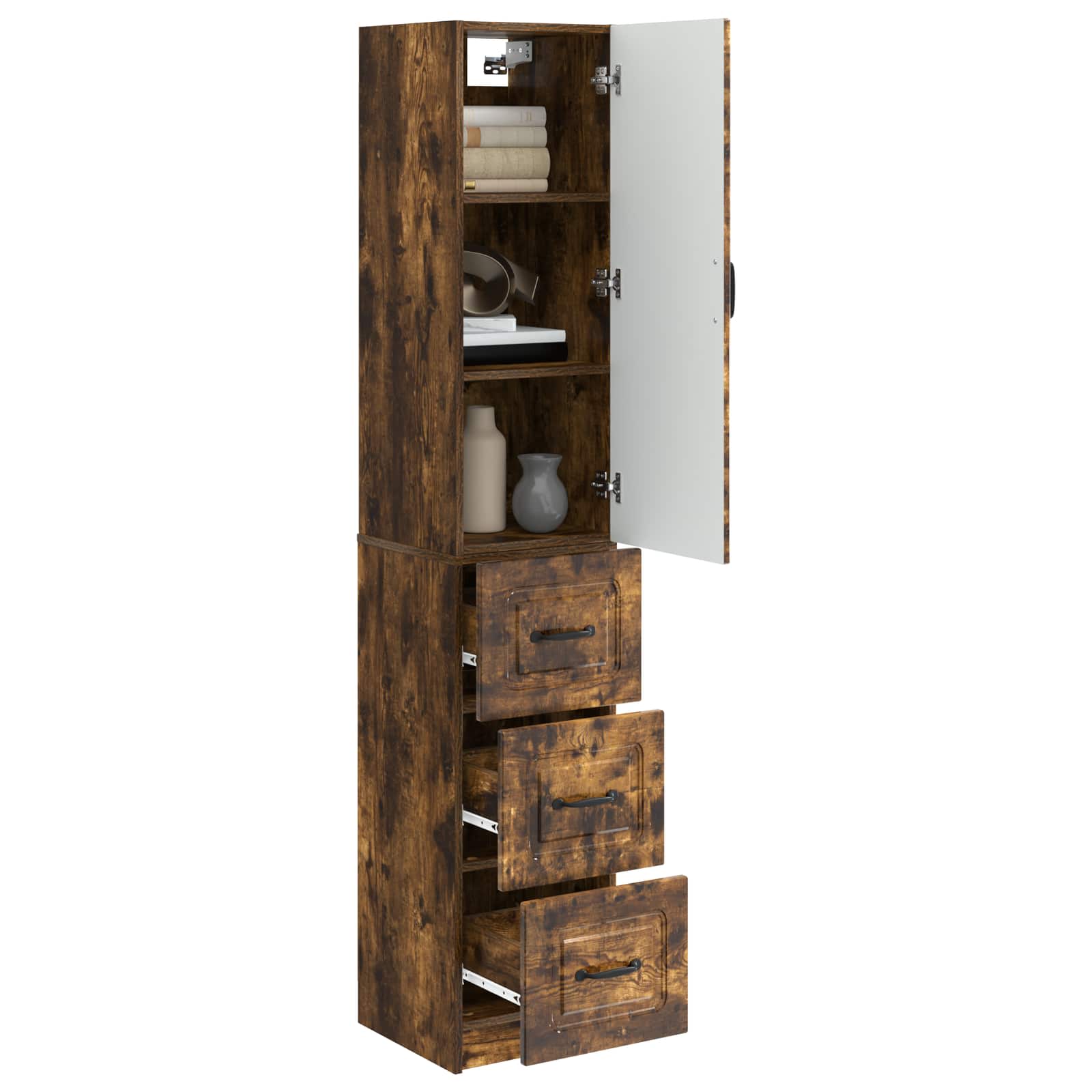 Σέτ Ντουλαπιών 2 pcs Καπνισμένο Ξύλο Δρυός 33 x 34,5 x 87 εκ. - Pakobazaar
