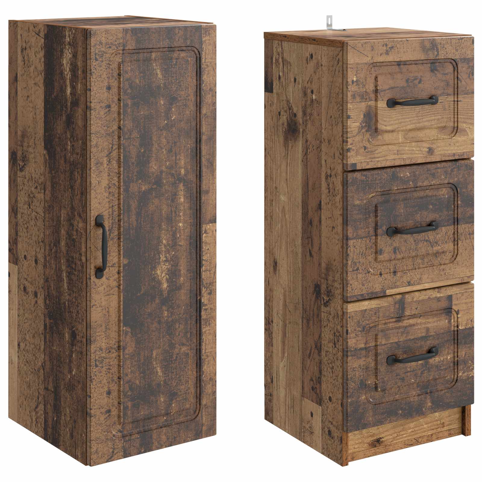 Σέτ Ντουλαπιών 2 pcs Παλαιωμένο ξύλο 33 x 34,5 x 87 εκ. - Pakobazaar