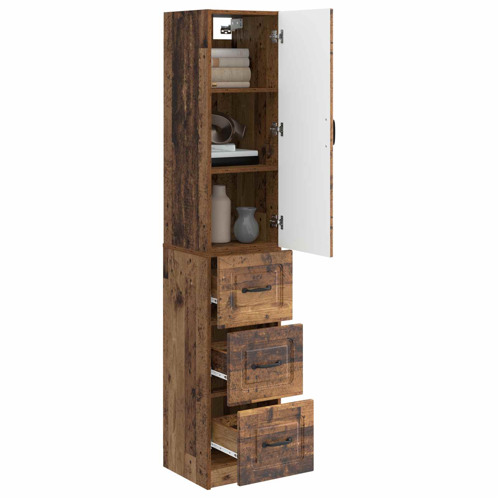 Σέτ Ντουλαπιών 2 pcs Παλαιωμένο ξύλο 33 x 34,5 x 87 εκ. - Pakobazaar