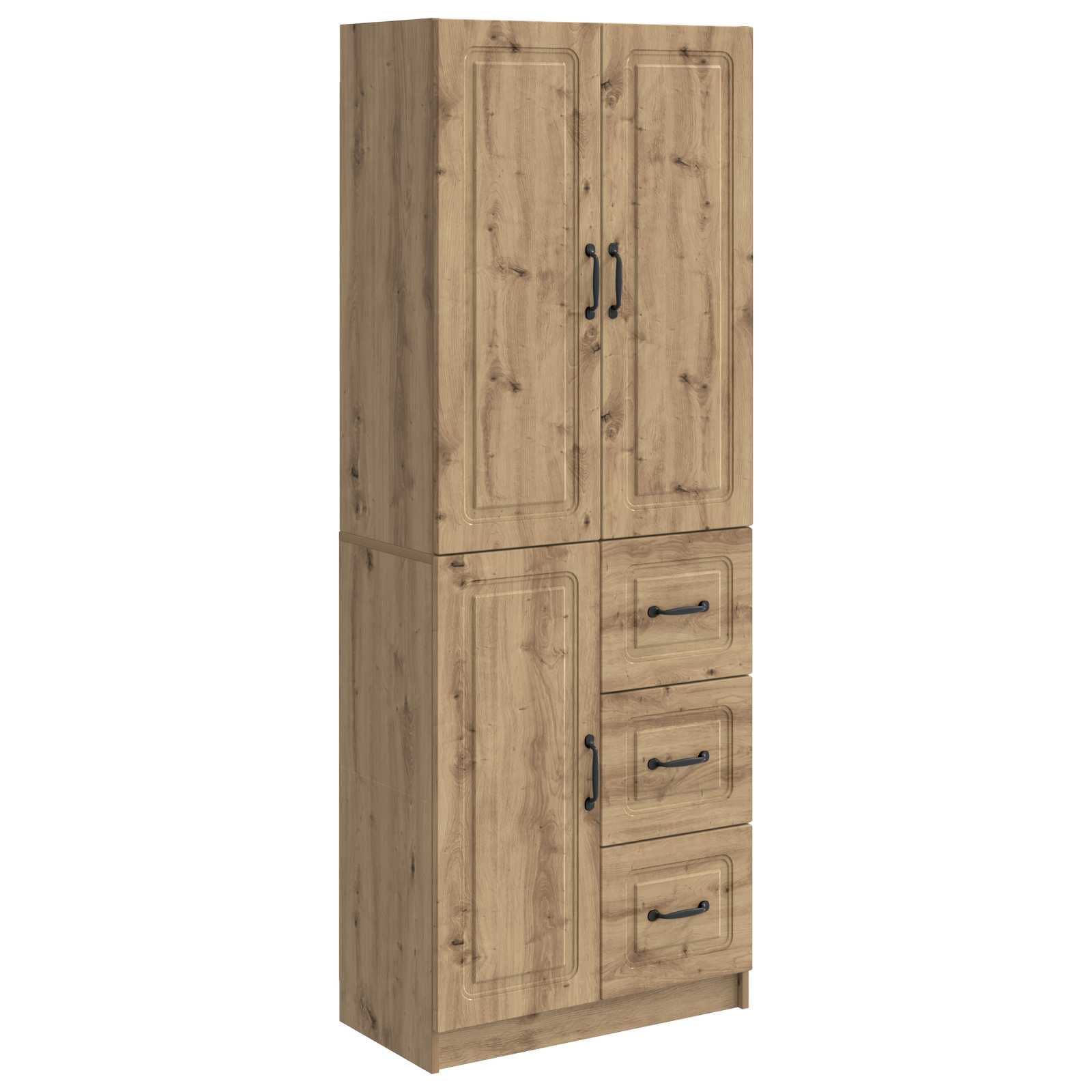 Σέτ Ντουλαπιών 2 pcs Artisan Δρυς Επεξεργασμένο Ξύλο - Pakobazaar