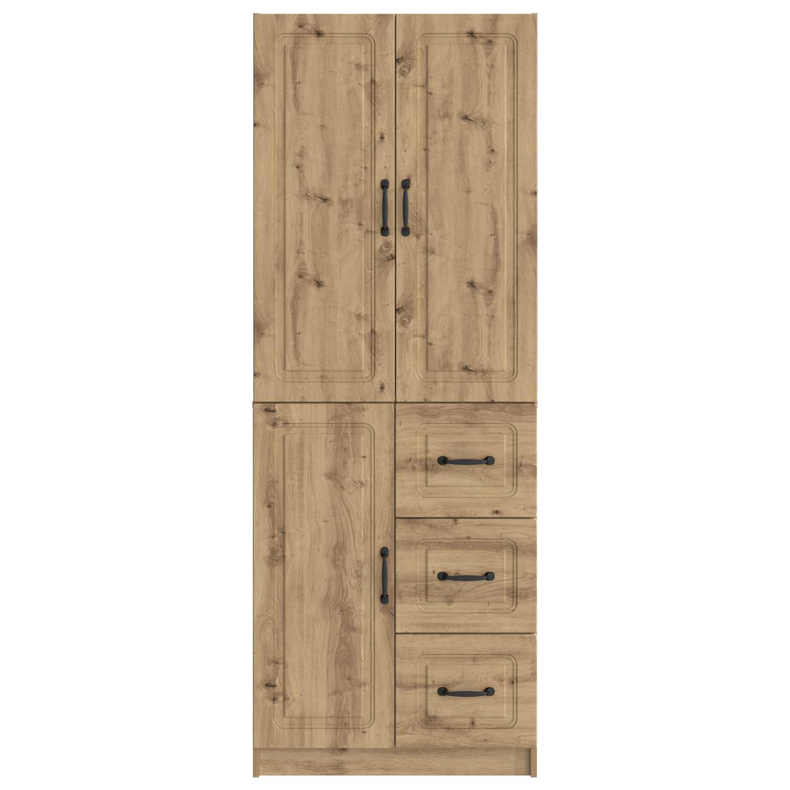 Σέτ Ντουλαπιών 2 pcs Artisan Δρυς Επεξεργασμένο Ξύλο - Pakobazaar