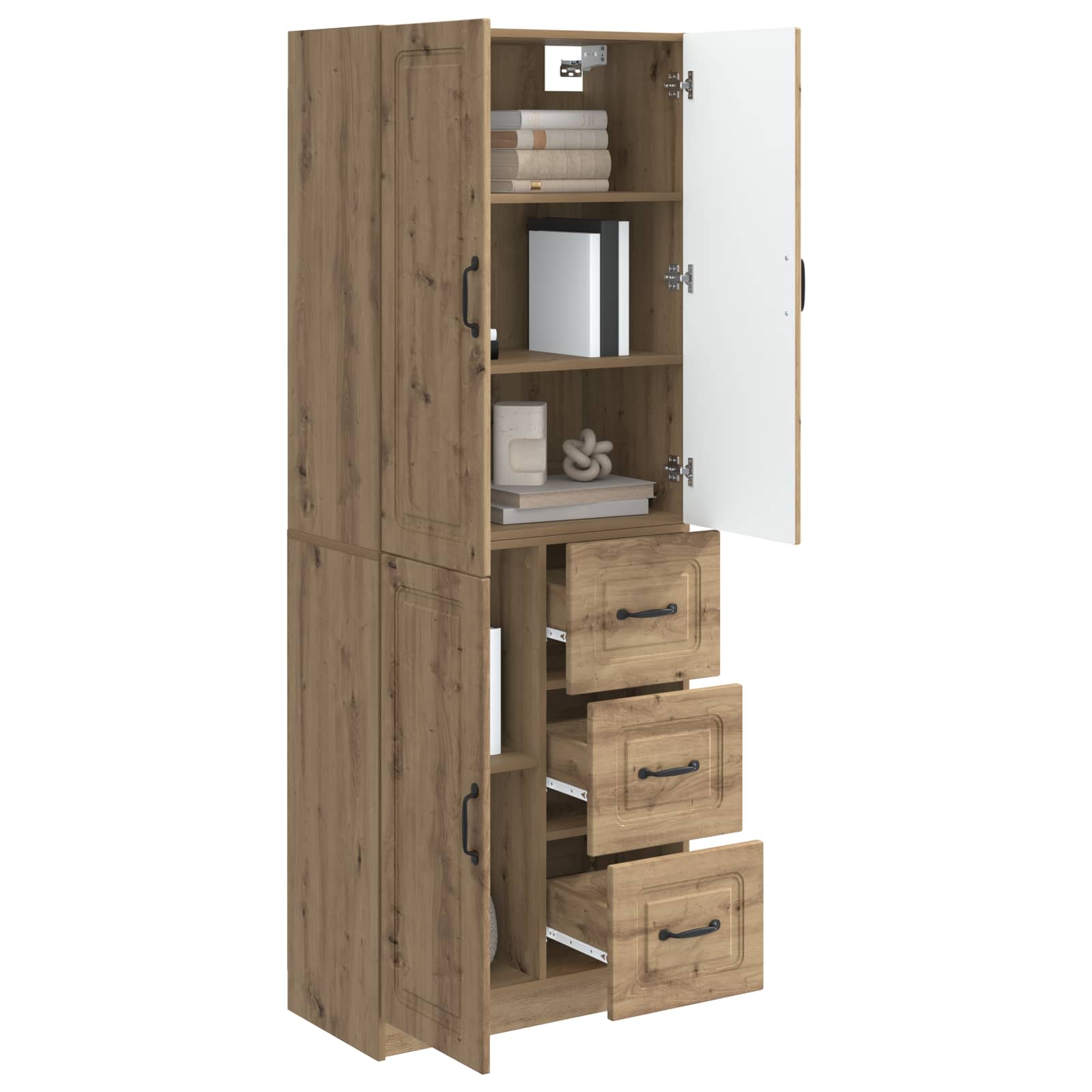 Σέτ Ντουλαπιών 2 pcs Artisan Δρυς Επεξεργασμένο Ξύλο - Pakobazaar