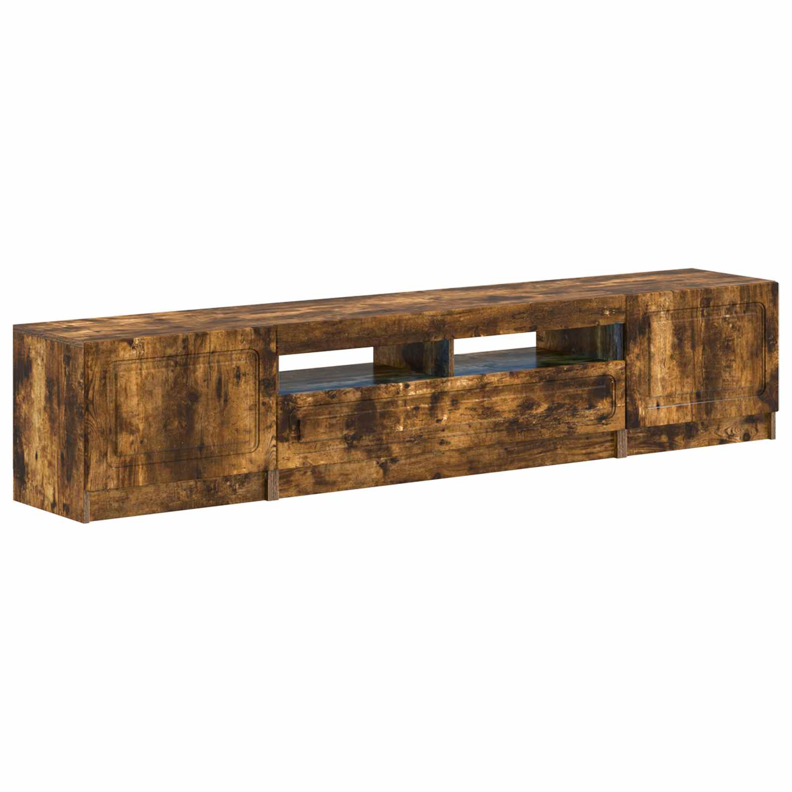 5 Τεμάχια LED Τηλεοπτικού Ντουλαπιού Καπνισμένο Ξύλο Δρυός - Pakobazaar
