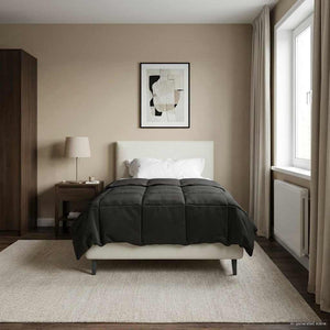 Καλοκαιρινό Παπλωματοθήκη Ανθρακί 135 x 200 cm Μικροΐνες - Pakobazaar