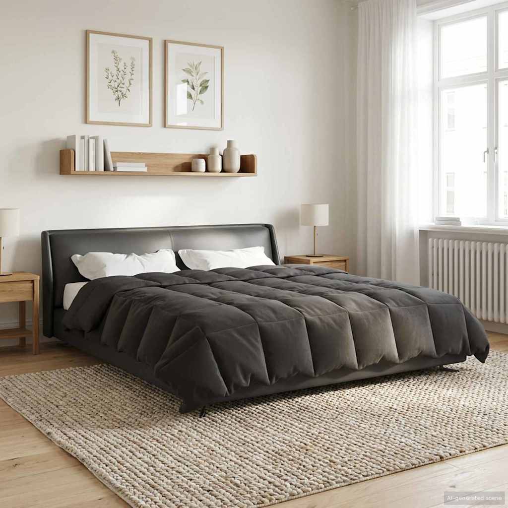 Καλοκαιρινό Παπλωματοθήκη Ανθρακί 200 x 200 cm Μικροΐνες - Pakobazaar