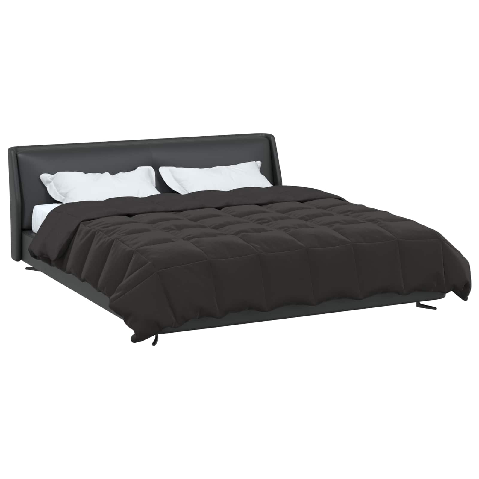 Καλοκαιρινό Παπλωματοθήκη Ανθρακί 200 x 240 cm Μικροΐνες - Pakobazaar