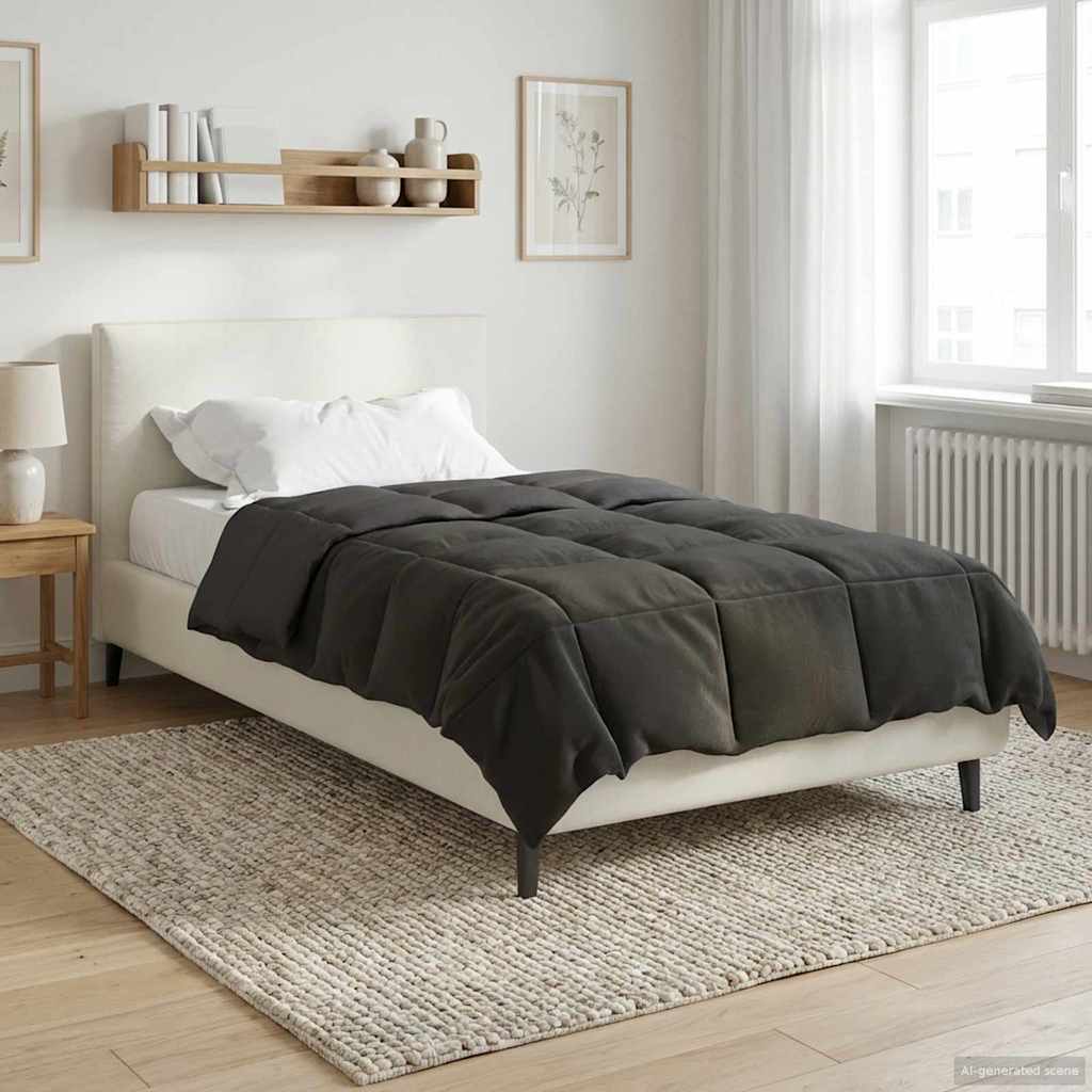 Καλοκαιρινό Παπλωματοθήκη Ανθρακί 140 x 220 cm Μικροΐνες - Pakobazaar
