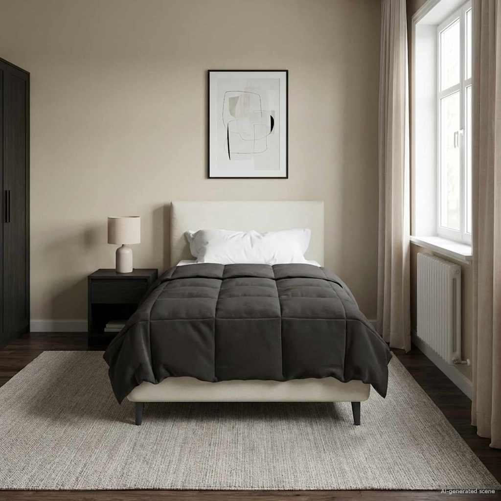 Καλοκαιρινό Παπλωματοθήκη Ανθρακί 140 x 220 cm Μικροΐνες - Pakobazaar