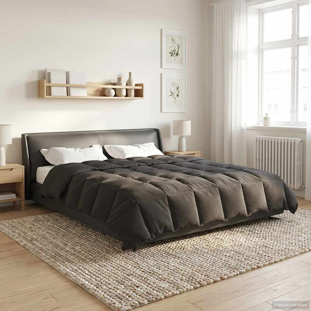 Καλοκαιρινό Παπλωματοθήκη Ανθρακί 200 x 220 cm Μικροΐνες - Pakobazaar