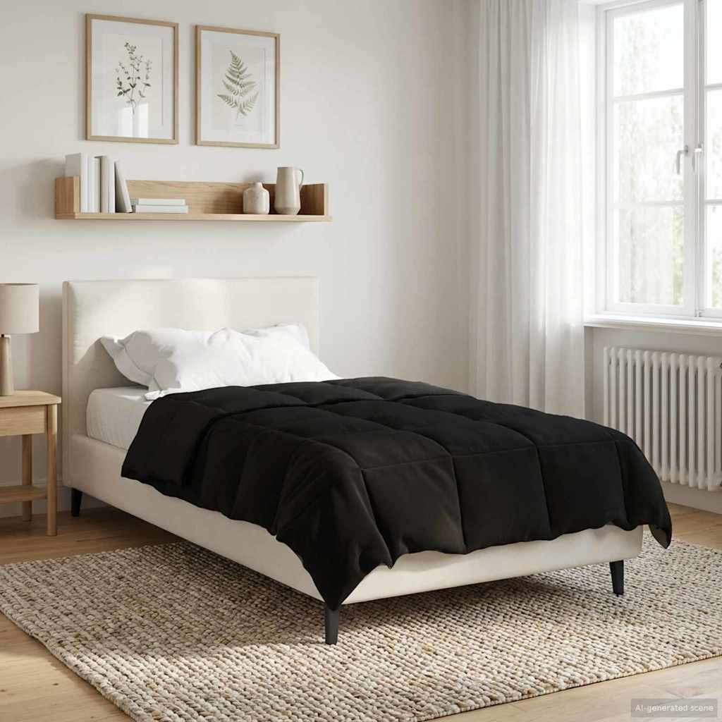 Καλοκαιρινό Παπλωματοθήκη Μαύρο 140 x 200 cm Μικροΐνες - Pakobazaar
