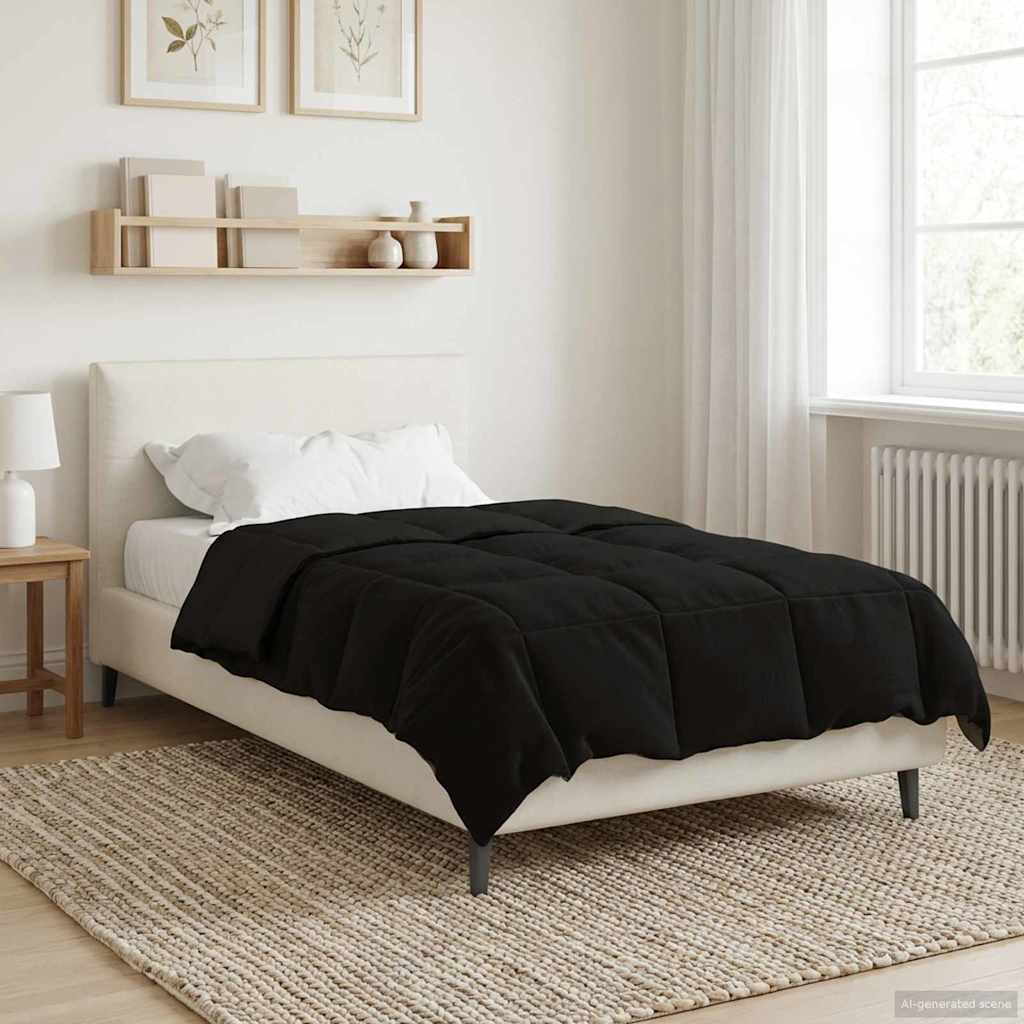 Καλοκαιρινό Παπλωματοθήκη Μαύρο 155 x 220 cm Μικροΐνες - Pakobazaar