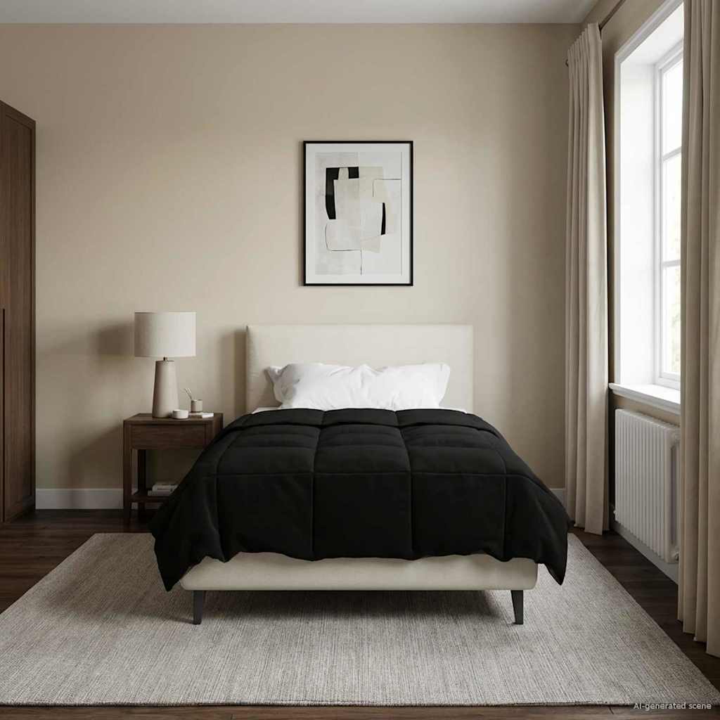 Καλοκαιρινό Παπλωματοθήκη Μαύρο 155 x 220 cm Μικροΐνες - Pakobazaar