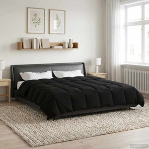 Καλοκαιρινό Παπλωματοθήκη Μαύρο 220 x 260 cm Μικροΐνες - Pakobazaar