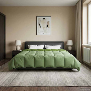 Καλοκαιρινό Παπλωματοθήκη Πράσινο 220 x 240 cm Μικροΐνες - Pakobazaar
