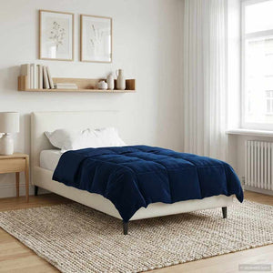 Καλοκαιρινό Παπλωματοθήκη Σκούρο Μπλε 135 x 200 cm Μικροΐνες - Pakobazaar