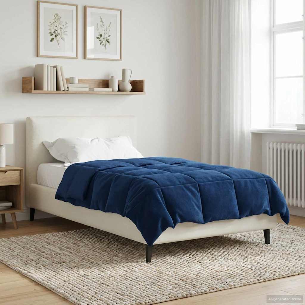 Καλοκαιρινό Παπλωματοθήκη Σκούρο Μπλε 140 x 200 cm Μικροΐνες - Pakobazaar