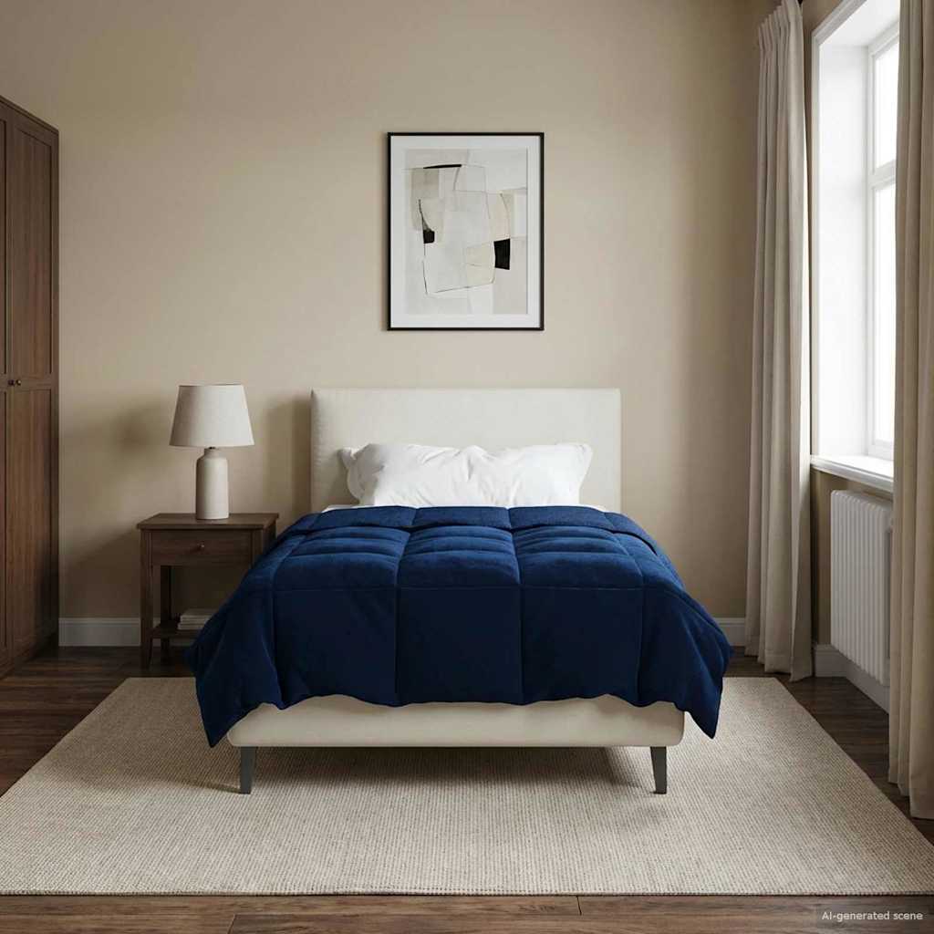 Καλοκαιρινό Παπλωματοθήκη Σκούρο Μπλε 140 x 200 cm Μικροΐνες - Pakobazaar