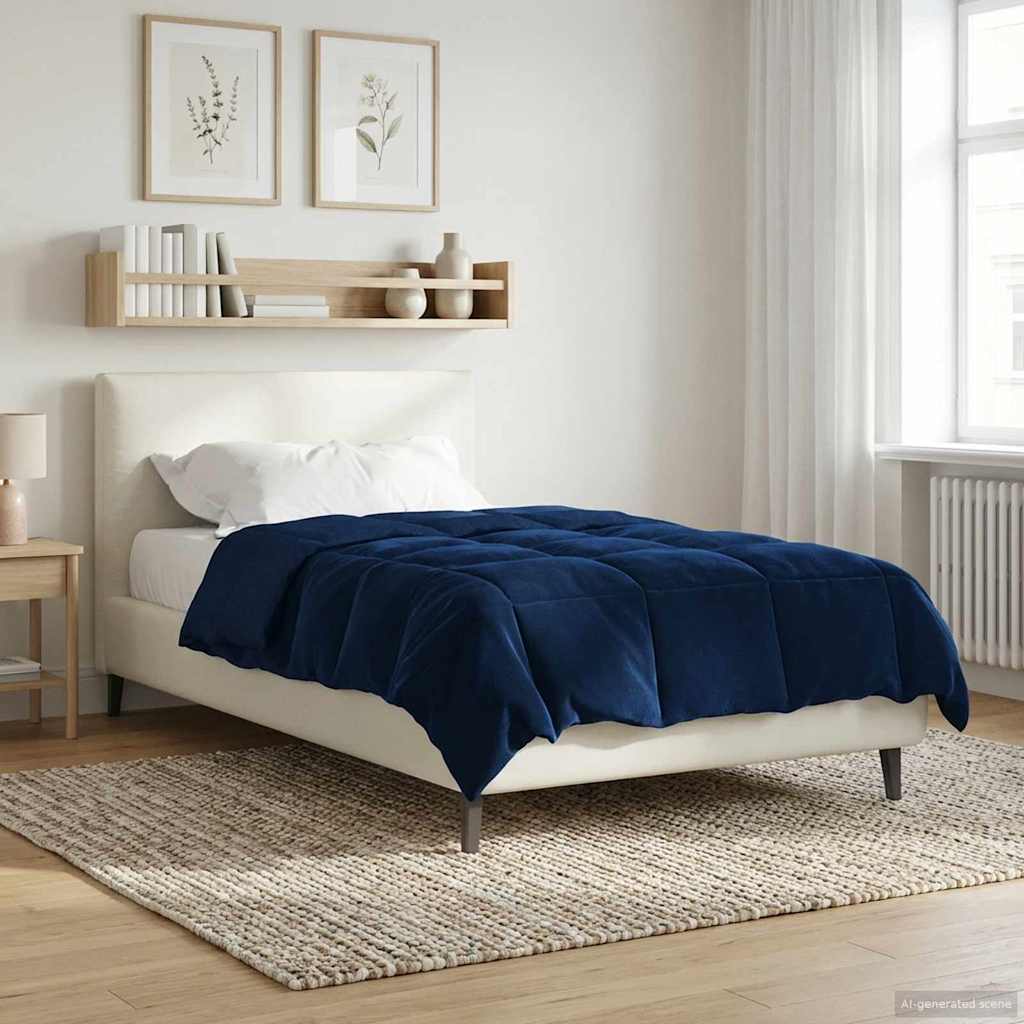 Καλοκαιρινό Παπλωματοθήκη Σκούρο Μπλε 155 x 200 εκ. Μικροΐνες - Pakobazaar