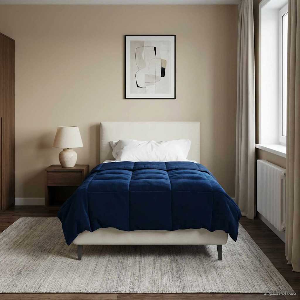 Καλοκαιρινό Παπλωματοθήκη Σκούρο Μπλε 135 x 220 εκ. Μικροΐνες - Pakobazaar