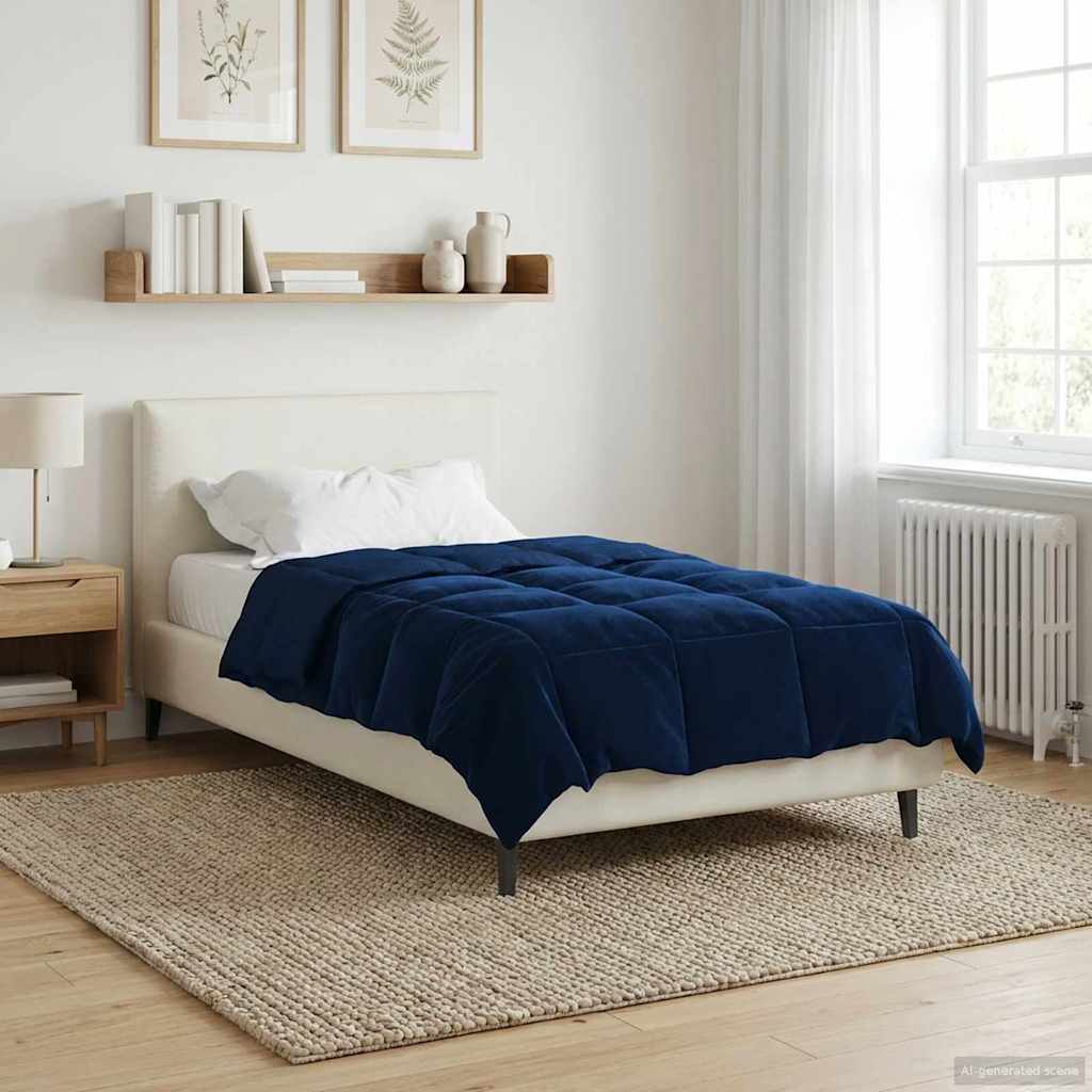 Καλοκαιρινό Παπλωματοθήκη Σκούρο Μπλε 140 x 220 cm Μικροΐνες - Pakobazaar
