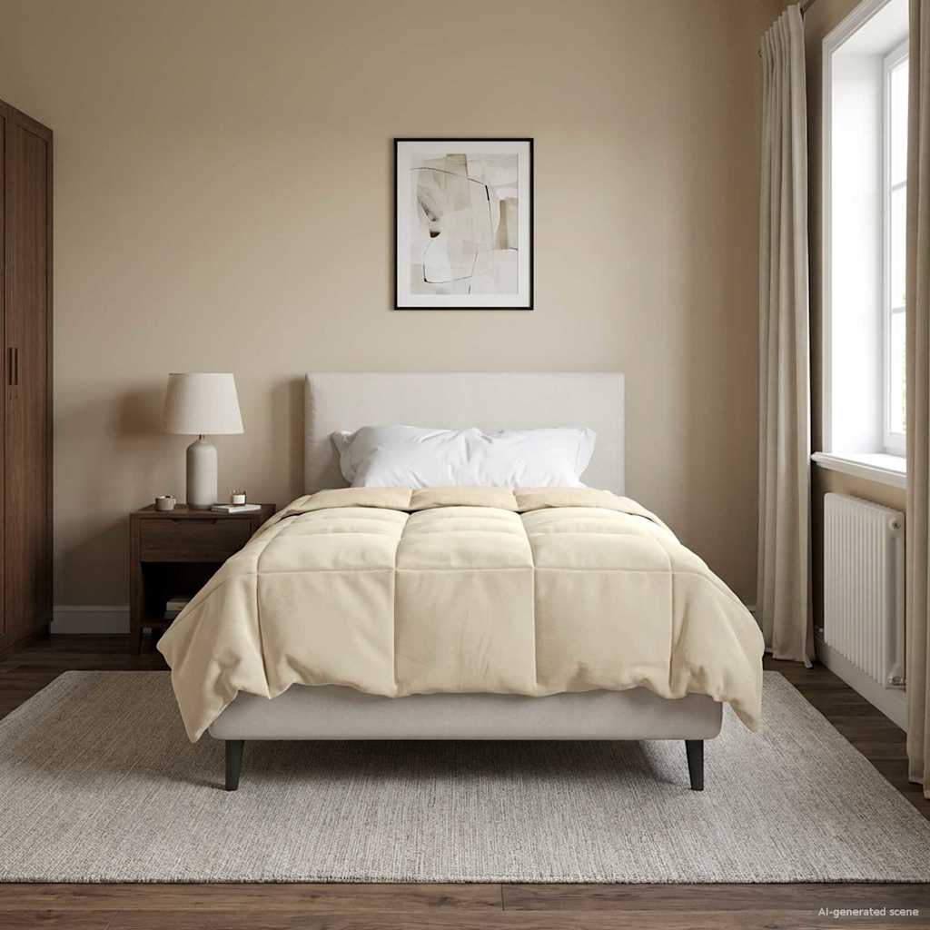 Καλοκαιρινό Παπλωματοθήκη Ουαντινγκ Κρεμ 135 x 200 cm Μικροΐνες - Pakobazaar