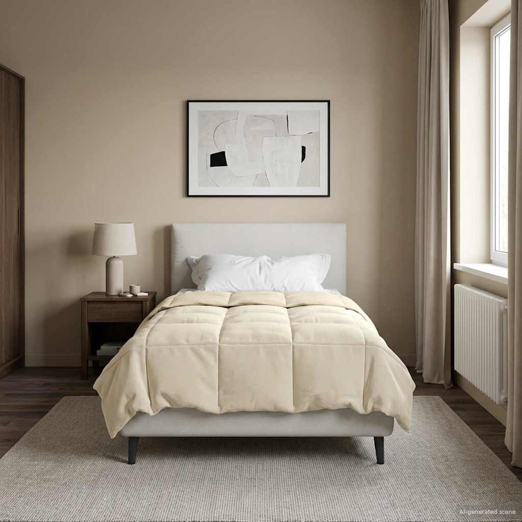 Καλοκαιρινό Παπλωματοθήκη Ουαντινγκ Κρεμ 140 x 220 cm Μικροΐνες - Pakobazaar