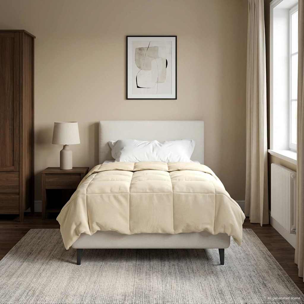 Καλοκαιρινό Παπλωματοθήκη Ουαντινγκ Κρεμ 155 x 220 cm Μικροΐνες - Pakobazaar