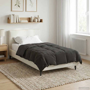 Κουβέρτα ολόκληρου του χρόνου Ανθρακί 140 x 200 cm Μικροΐνες - Pakobazaar