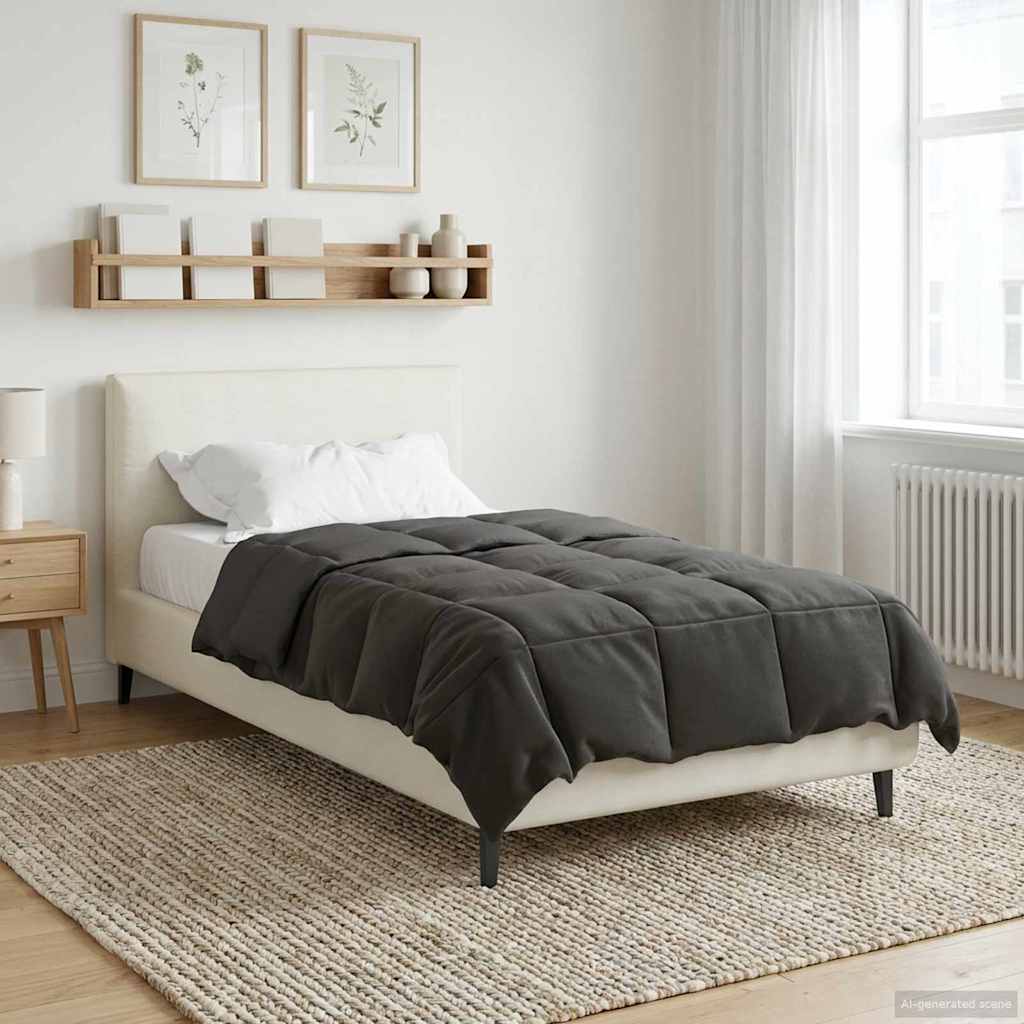 Κουβέρτα ολόκληρου του χρόνου Ανθρακί 140 x 220 cm Μικροΐνες - Pakobazaar