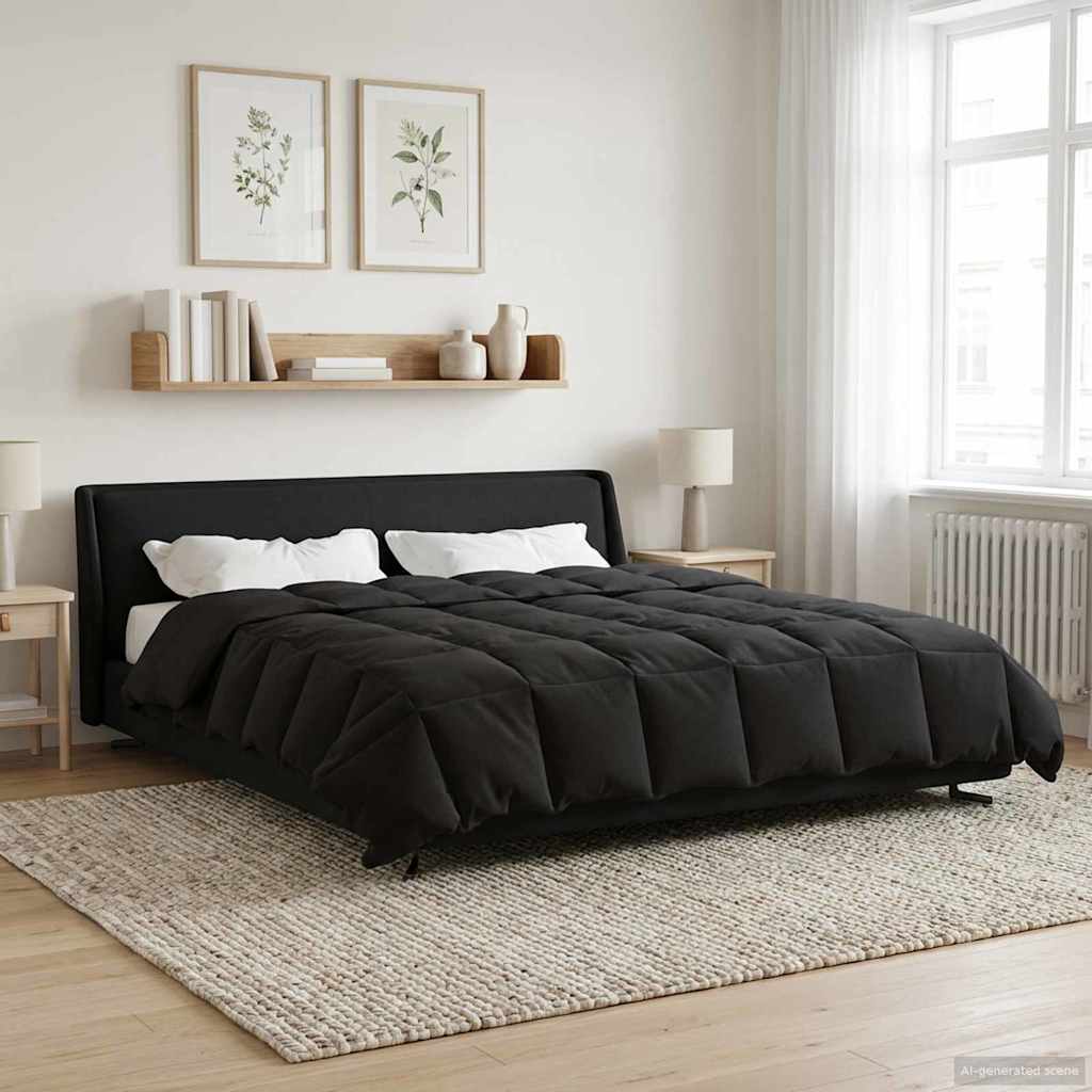 Κουβέρτα ολόκληρου του χρόνου Ανθρακί 220 x 260 cm Μικροΐνες - Pakobazaar