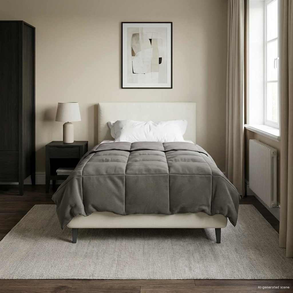 Κουβέρτα ολόκληρου του χρόνου Ανοιχτό γκρι 155 x 220 cm - Pakobazaar