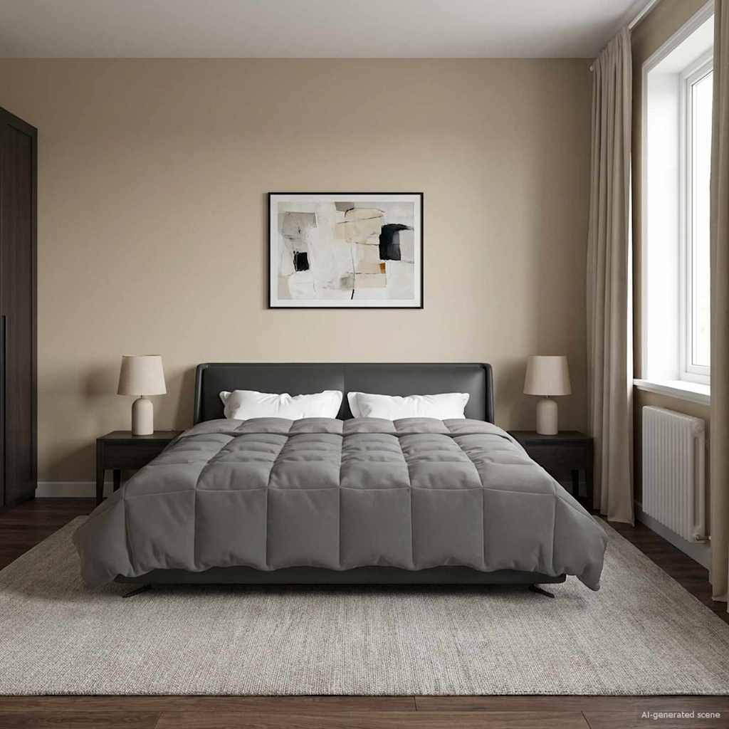 Κουβέρτα ολόκληρου του χρόνου Ανοιχτό γκρι 200 x 220 cm - Pakobazaar