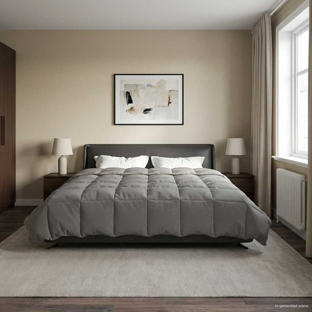 Κουβέρτα ολόκληρου του χρόνου Ανοιχτό γκρι 220 x 260 cm - Pakobazaar